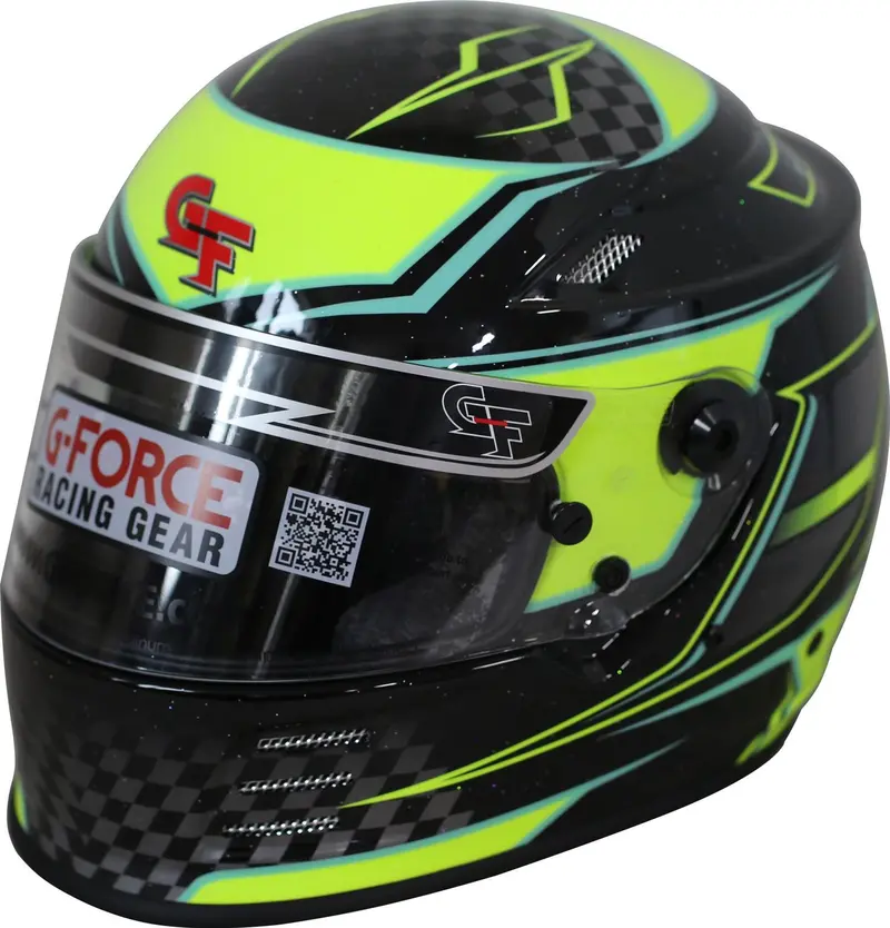 G-Force Sa2020 Certified Revo Helmet – Xxl Yellow With Custom Graphics 1