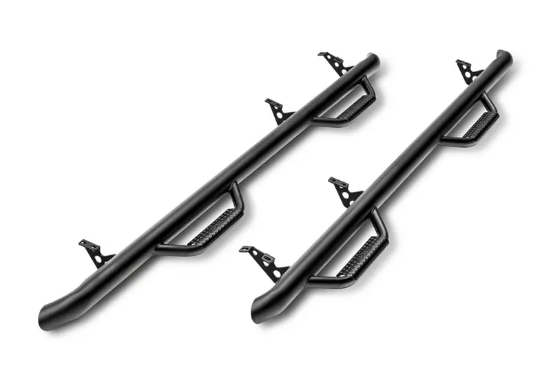 N-Fab Black Nerf Steps For Ram 1500 Crew Cab (2015–2021), 6'4" Bed, Without Bed Accessories 1