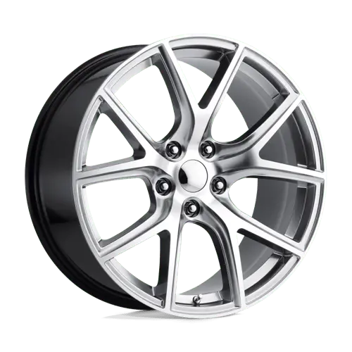 Performance Replicas Pr181 20X10 Inch Hyper Silver Machined Wheel – 5X5 Bolt Pattern, 50Mm Offset 1