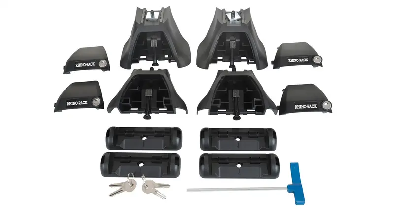 Rhino-Rack Usa Ja8973 Vortex 2500 Roof Rack; Incl. Fitting Kit; 2 Black 46 In. Bars; Length 1180Mm; 1